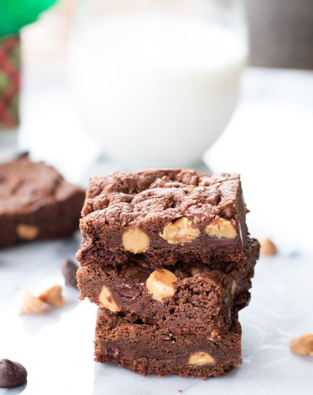 Chewy Double Chocolate Peanut Butter Cookie Bars + The Sweetest Season KitchenAid® Mixer (& more) Giveaway! | cakenknife.com