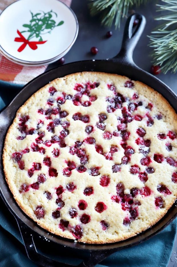 Christmas cobbler in a skillet image