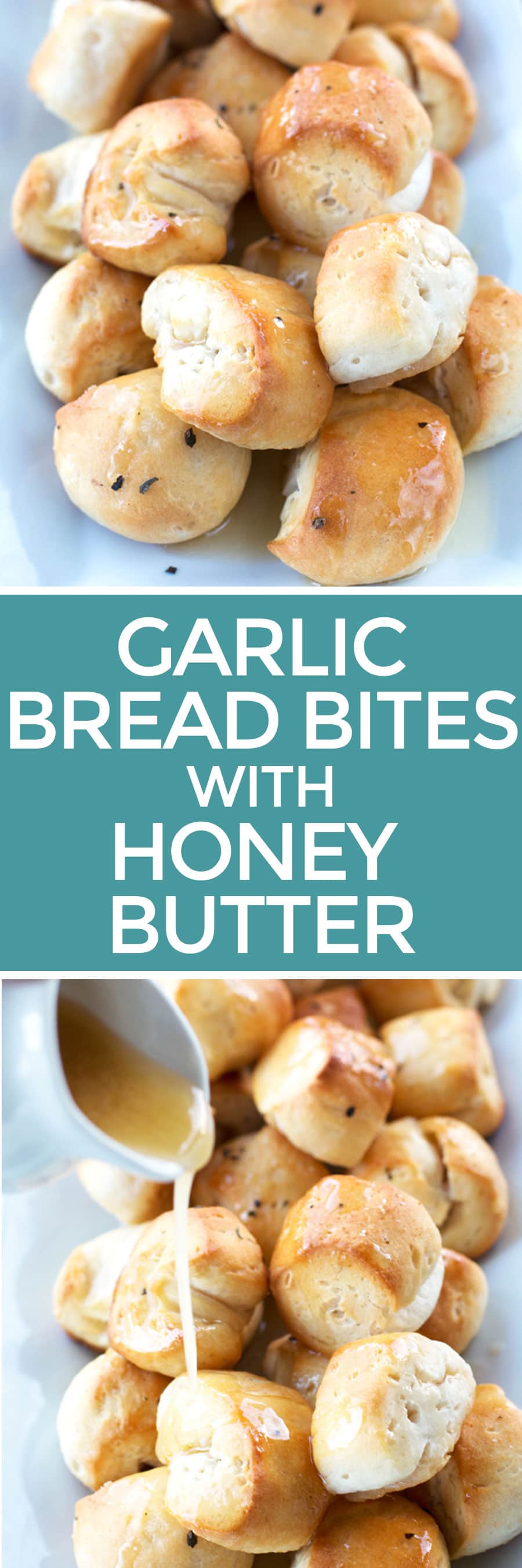 Garlic Bread Bites with Honey Butter | cakenknife.com