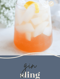 Gin Sling Cocktail Pinterest Image