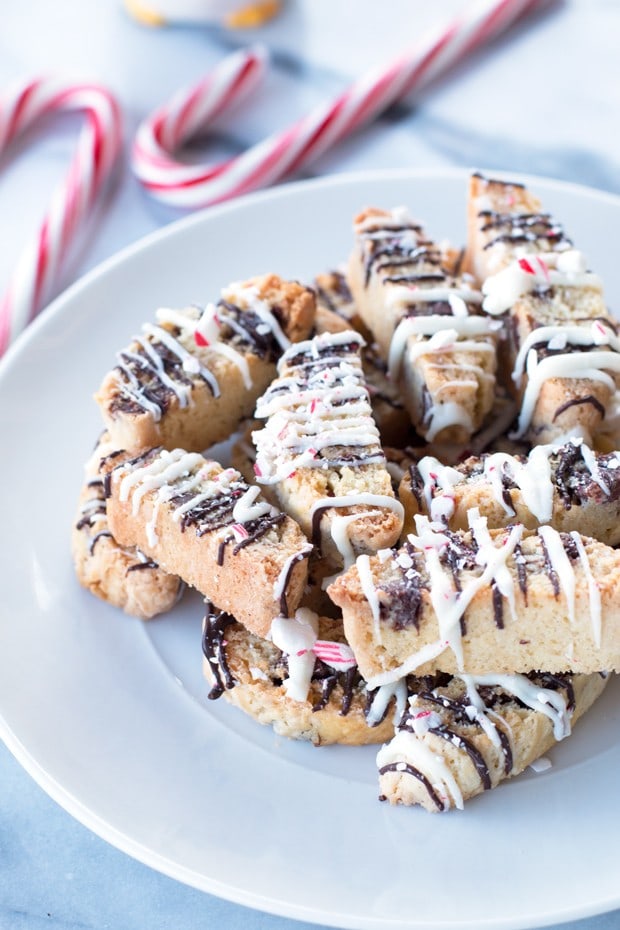 Peppermint Chocolate Chip Biscotti | cakenknife.com