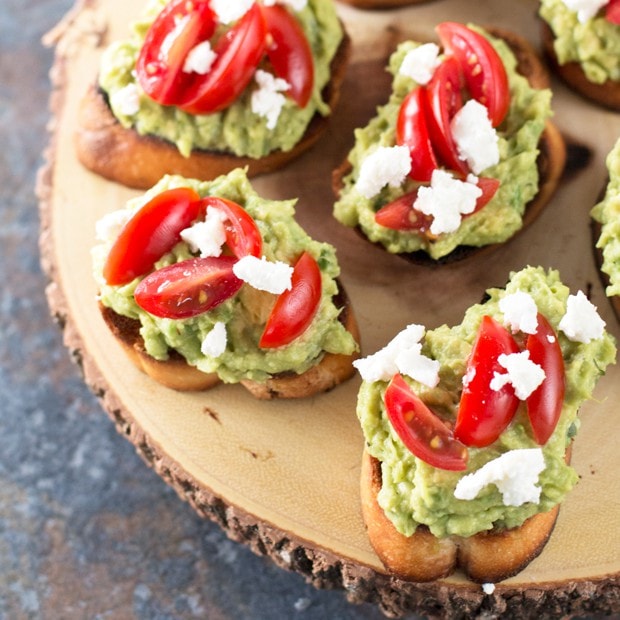 Avocado Goat Cheese Crostini | cakenknife.com