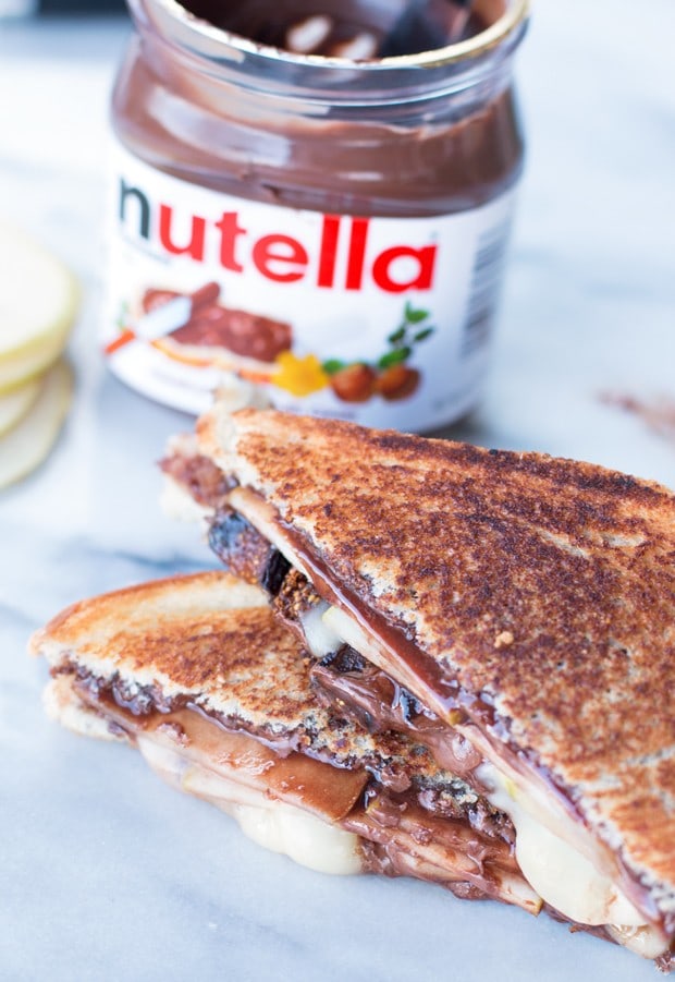 Grilled Nutella, Brie, Pear & Fig Sandwich | cakenknife.com