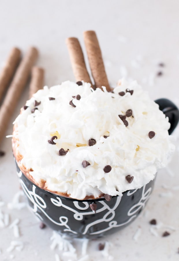 The Ultimate Boozy Coconut Hot Chocolate | cakenknife.com