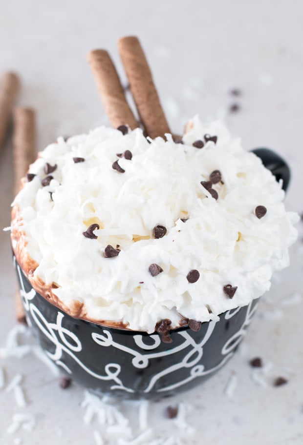 The Ultimate Boozy Coconut Hot Chocolate | cakenknife.com