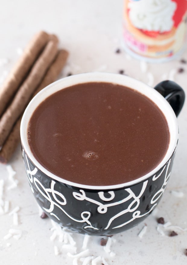 The Ultimate Boozy Coconut Hot Chocolate | cakenknife.com