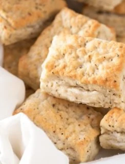 Black Pepper Goat Cheese Biscuits | cakenknife.com