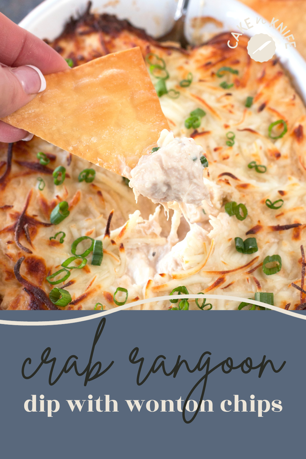 Crab Rangoon Dip with Crispy Won Ton Chips Cake 'n Knife