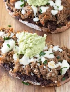 Mexican Pulled Pork Tartine (open-faced sandwich) | cakenknife.com