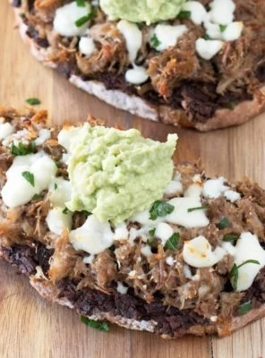 Mexican Pulled Pork Tartine (open-faced sandwich) | cakenknife.com