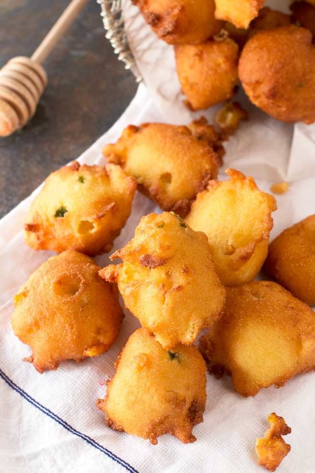 Jalapeno Agave Cornbread Fritters | cakenknife.com