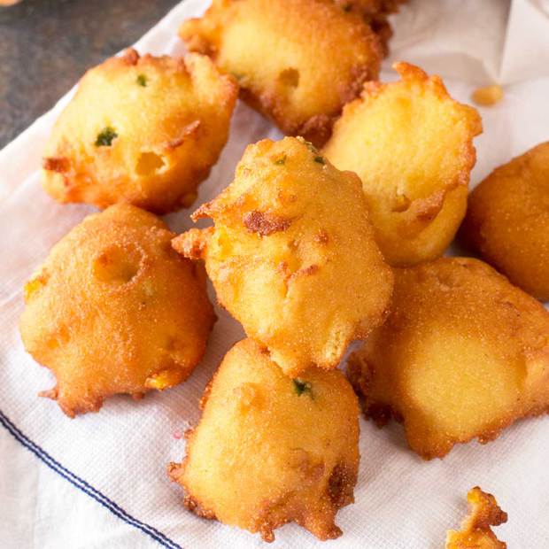 Jalapeno Agave Cornbread Fritters | cakenknife.com