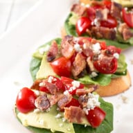 BLAT Blue Cheese Crostini | cakenknife.com