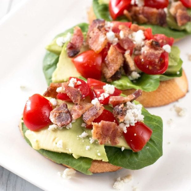 BLAT Blue Cheese Crostini | cakenknife.com