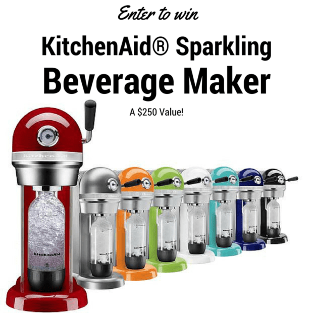 Sparkling Bourbon Peach Lemonade + A KitchenAid Sparkling Beverage Maker Giveaway! | cakenknife.com