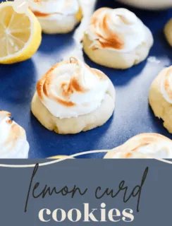 lemon curd cookies graphic for pinterest