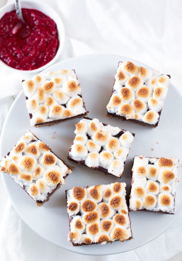 Raspberry S'mores Bars | cakenknife.com