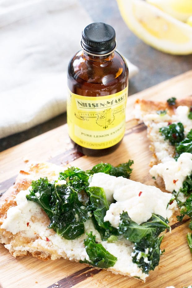 Grilled Lemon Kale Ricotta Flatbread | cakenknife.com