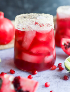 pomegranate margarita cocktail in a glass picture