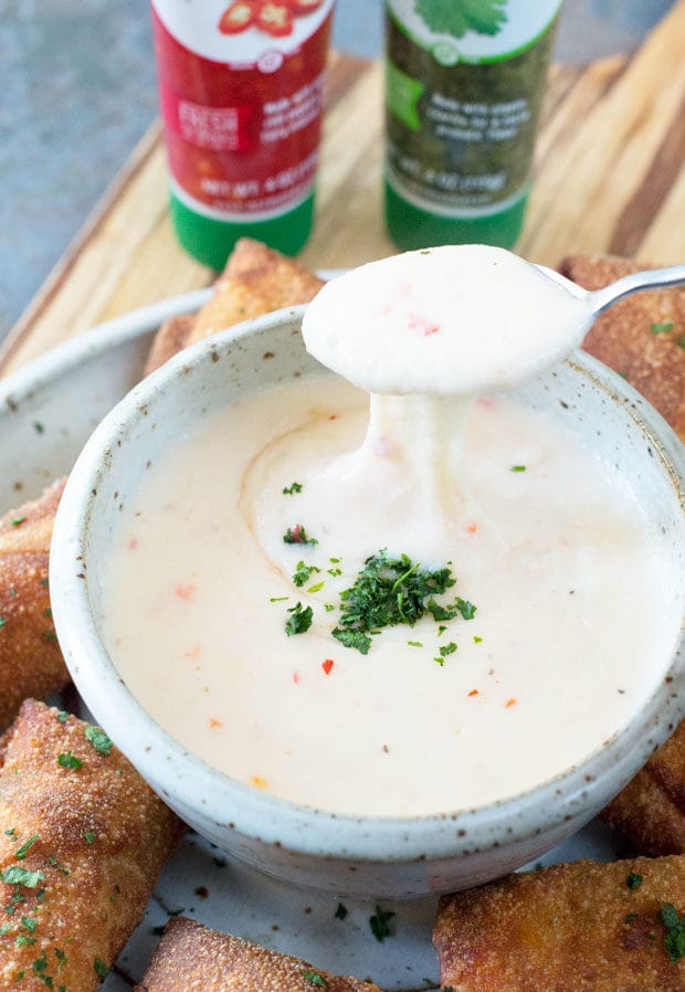 Chorizo Egg Rolls with Spicy Queso Dipping Sauce | cakenknife.com