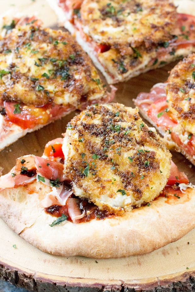 Fried Mozzarella Prosciutto Pizza | cakenknife.com