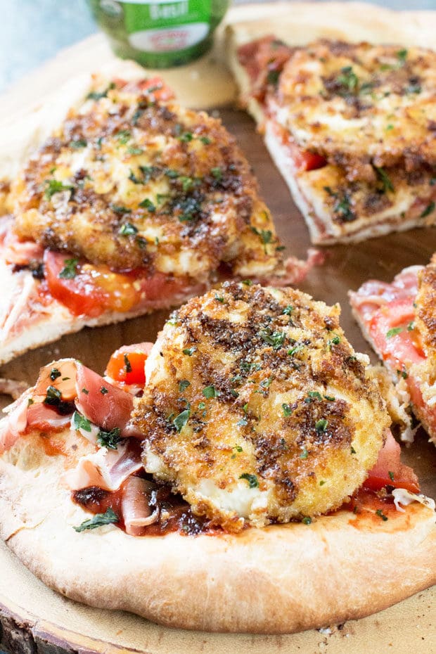 Fried Mozzarella Prosciutto Pizza | cakenknife.com