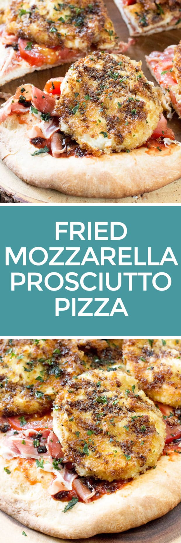 Fried Mozzarella Prosciutto Pizza | cakenknife.com