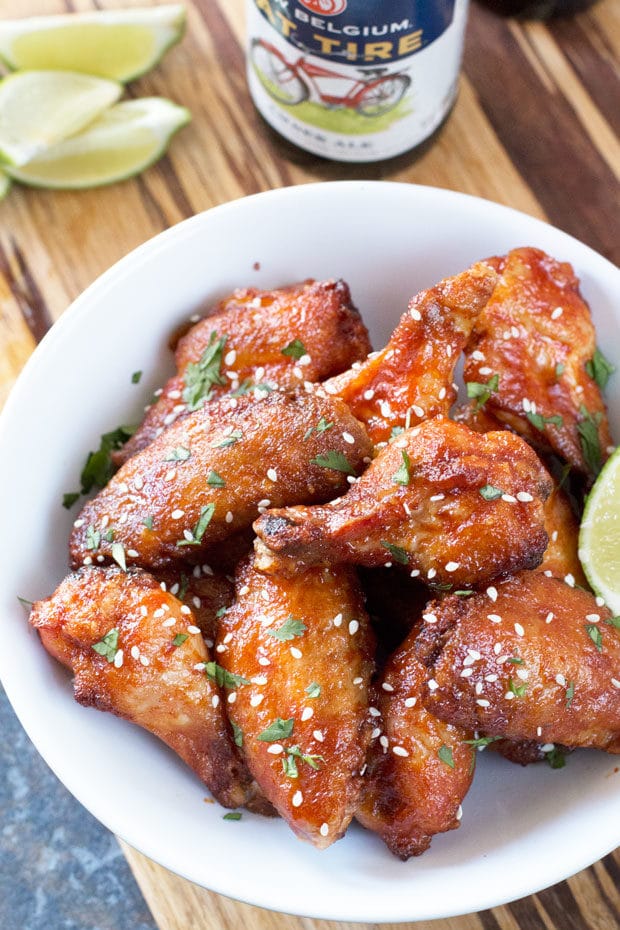 Grilled Honey Sriracha Wings | cakenknife.com