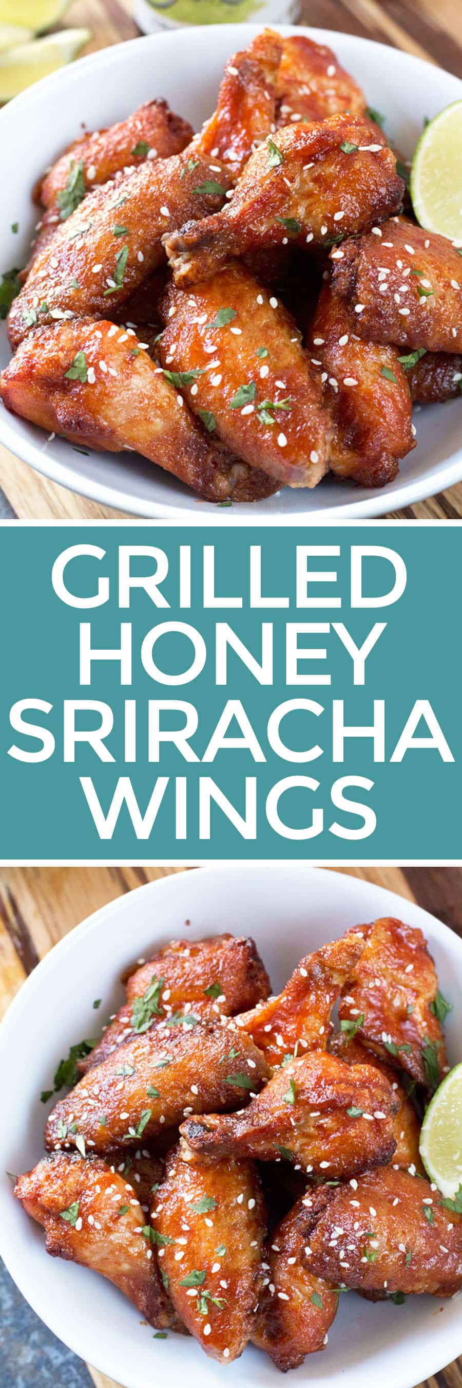 Grilled Honey Sriracha Wings | cakenknife.com