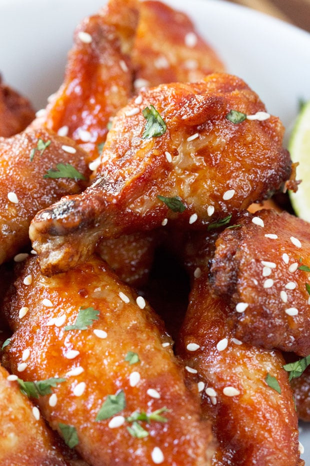 Grilled Honey Sriracha Wings | cakenknife.com