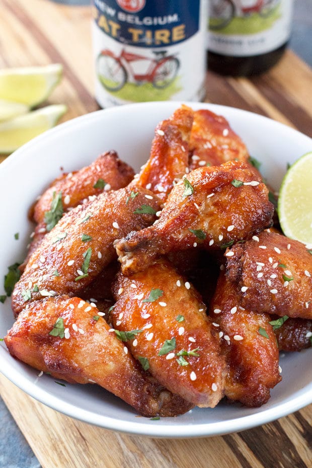 Grilled Honey Sriracha Wings | cakenknife.com