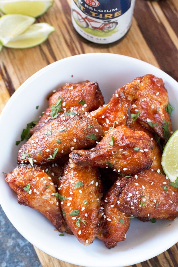 Grilled Honey Sriracha Wings | cakenknife.com