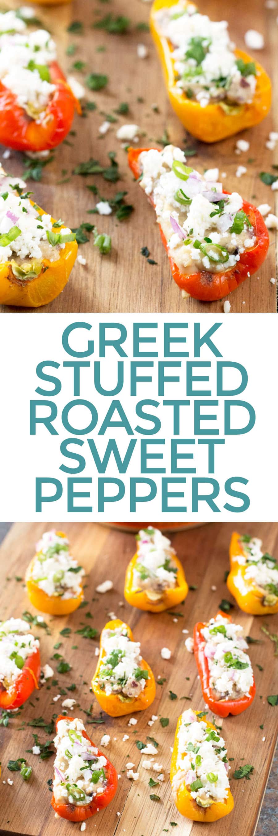 Greek Stuffed Roasted Sweet Peppers | cakenknife.com