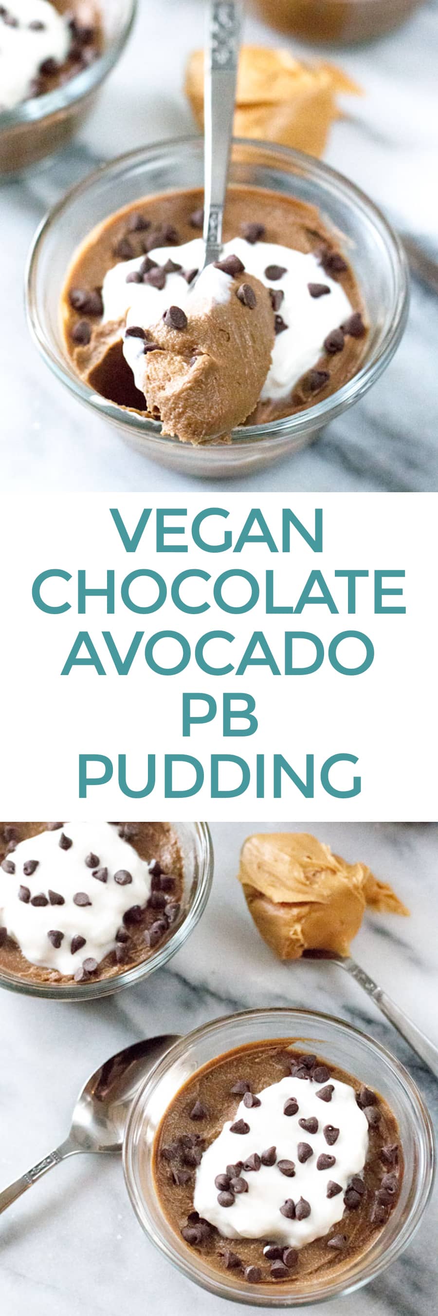 Chocolate Avocado Pudding with Coconut and Peanut Butter [VEGAN] | cakenknife.com