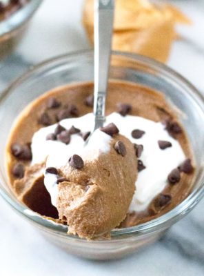 Chocolate Avocado Pudding with Coconut and Peanut Butter | cakenknife.com