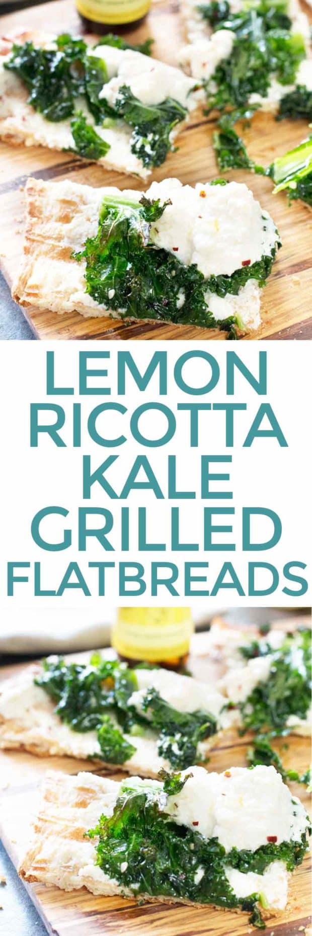 Grilled Lemon Ricotta Kale Flatbreads | cakenknife.com #grilling #BBQ #pizza