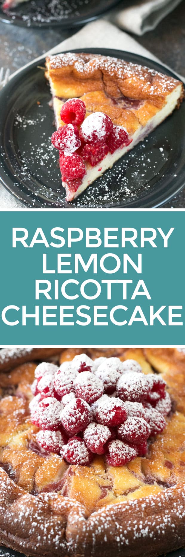 Raspberry Lemon Ricotta Cheesecake | cakenknife.com