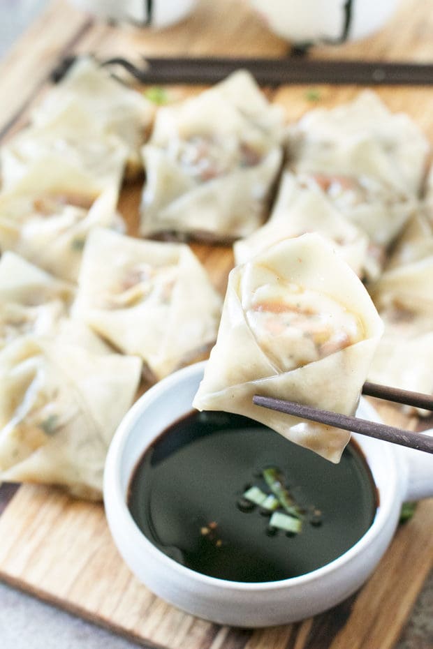 Steamed Vegetable Wontons | cakenknife.com