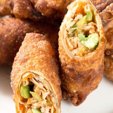 Avocado Eggrolls with BBQ Chicken | cakenknife.com