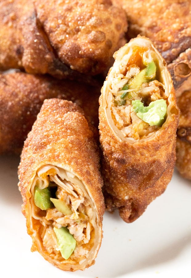 Avocado Eggrolls with BBQ Chicken | cakenknife.com