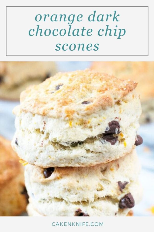 Orange Dark Chocolate Chip Scones Pinterest Image