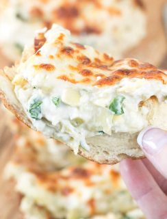 Chicken Spinach & Artichoke Dip French Bread | cakenknife.com