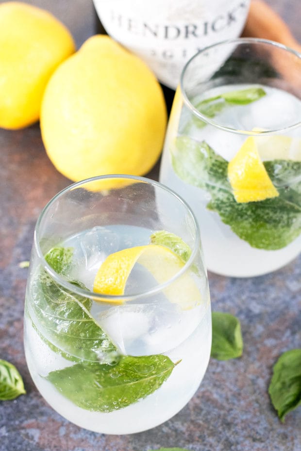 Lemon Basil Gin & Tonic | cakenknife.com