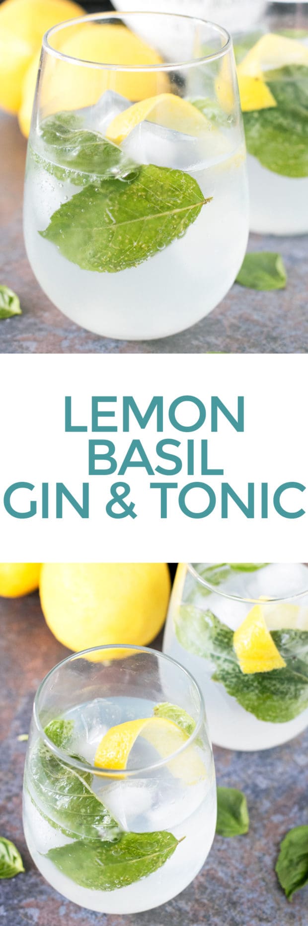 Lemon Basil Gin & Tonic | cakenknife.com