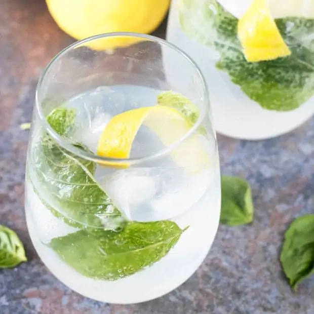 Lemon Basil Gin & Tonic | cakenknife.com