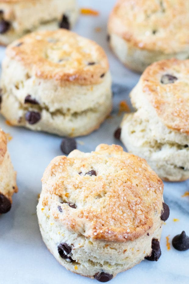 Orange Dark Chocolate Chip Scones | cakenknife.com