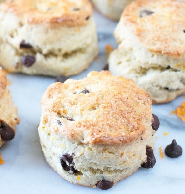 Orange Dark Chocolate Chip Scones | cakenknife.com