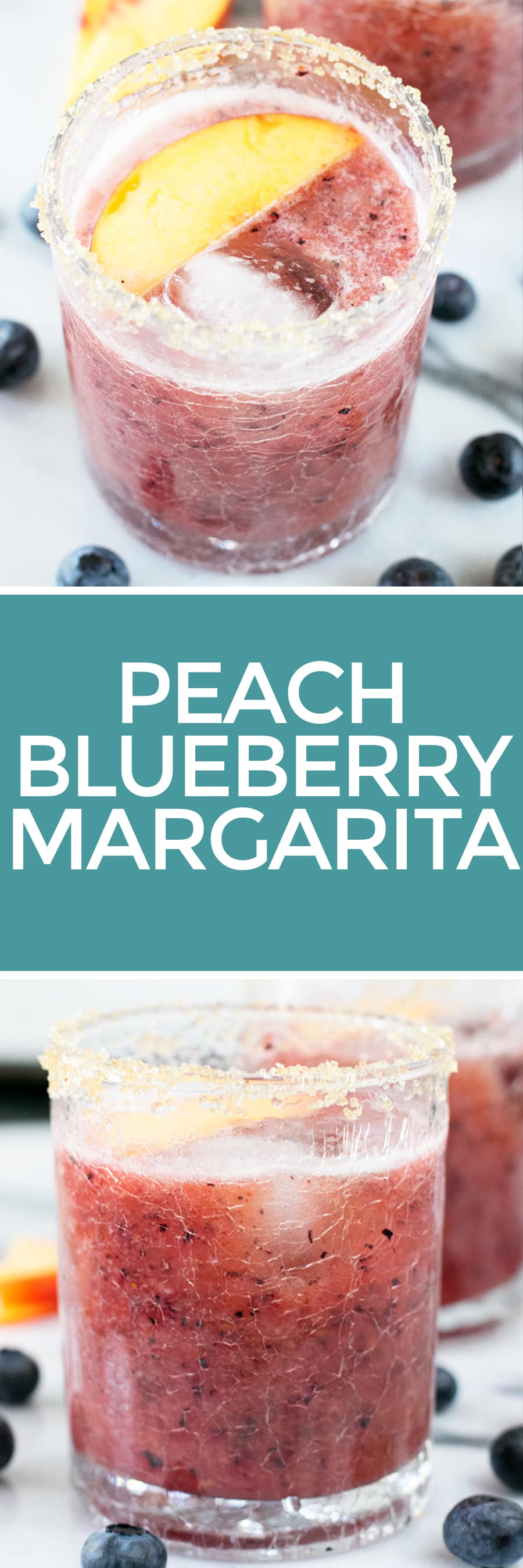 Peach Blueberry Margarita Recipe | cakenknife.com