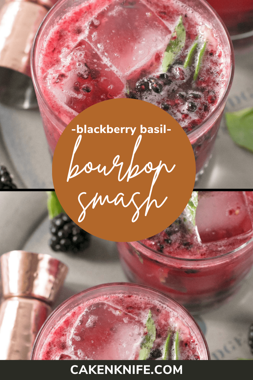 Blackberry Basil Bourbon Smash Recipe Cake 'n Knife