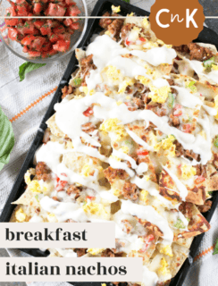 Breakfast Italian Nachos Pinterest Image